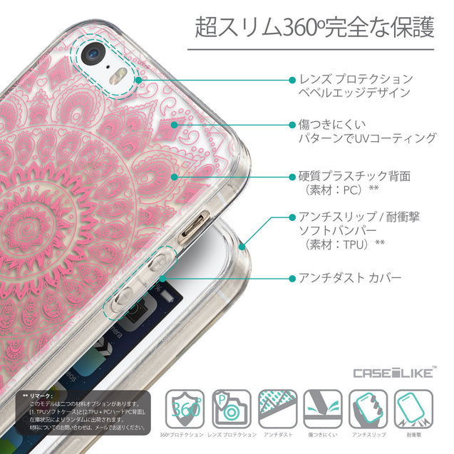 Details in Japanese - CASEiLIKE Apple iPhone 5GS back cover Indian Line Art 2062