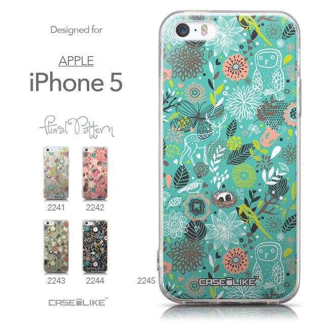 Collection - CASEiLIKE Apple iPhone 5GS back cover Spring Forest Turquoise 2245