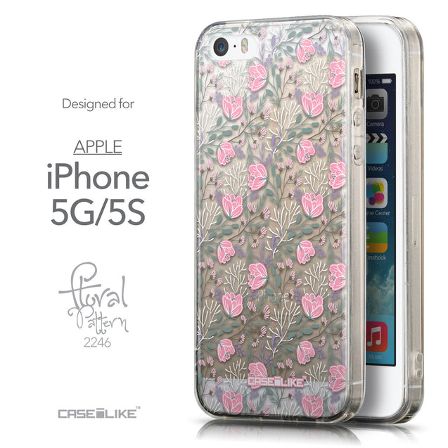 Front & Side View - CASEiLIKE Apple iPhone 5GS back cover Flowers Herbs 2246