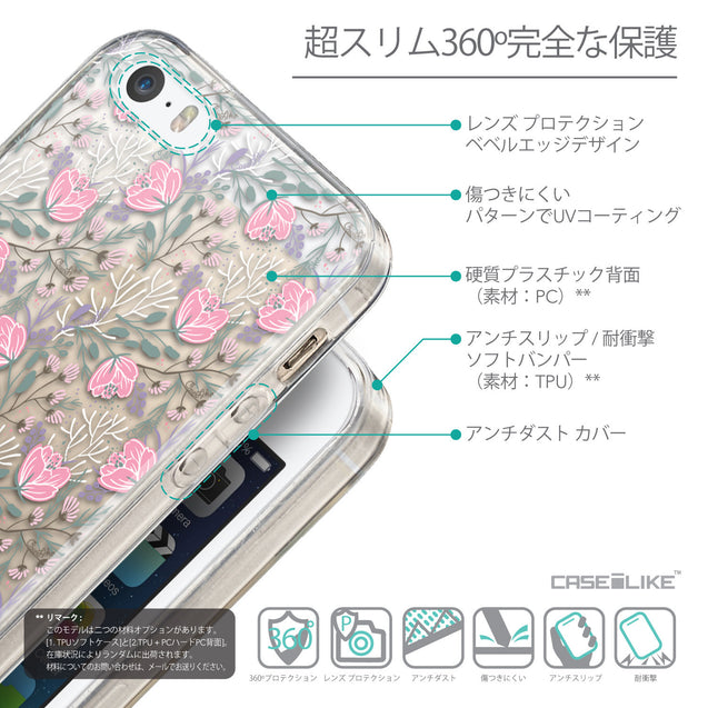Details in Japanese - CASEiLIKE Apple iPhone 5GS back cover Flowers Herbs 2246