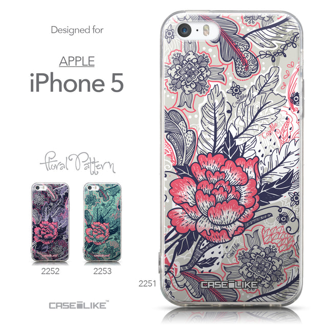 Collection - CASEiLIKE Apple iPhone 5GS back cover Vintage Roses and Feathers Beige 2251
