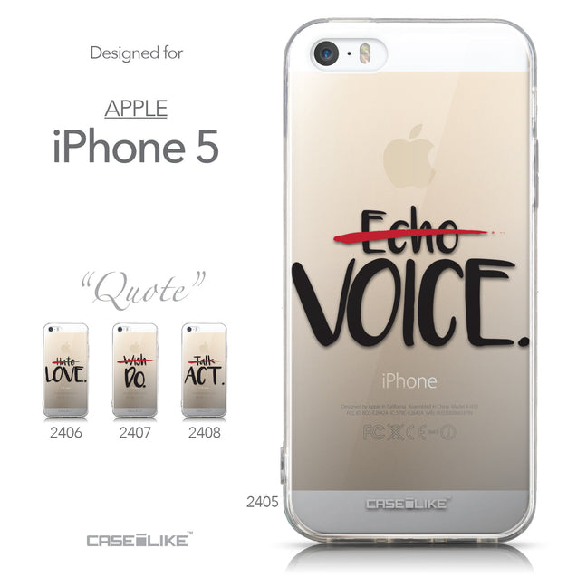 Collection - CASEiLIKE Apple iPhone 5GS back cover Quote 2405