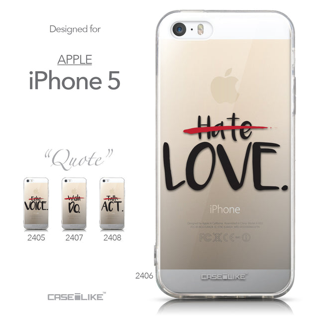 Collection - CASEiLIKE Apple iPhone 5GS back cover Quote 2406