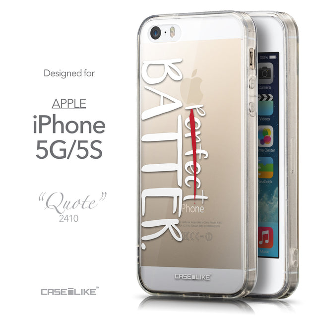 Front & Side View - CASEiLIKE Apple iPhone 5GS back cover Quote 2410