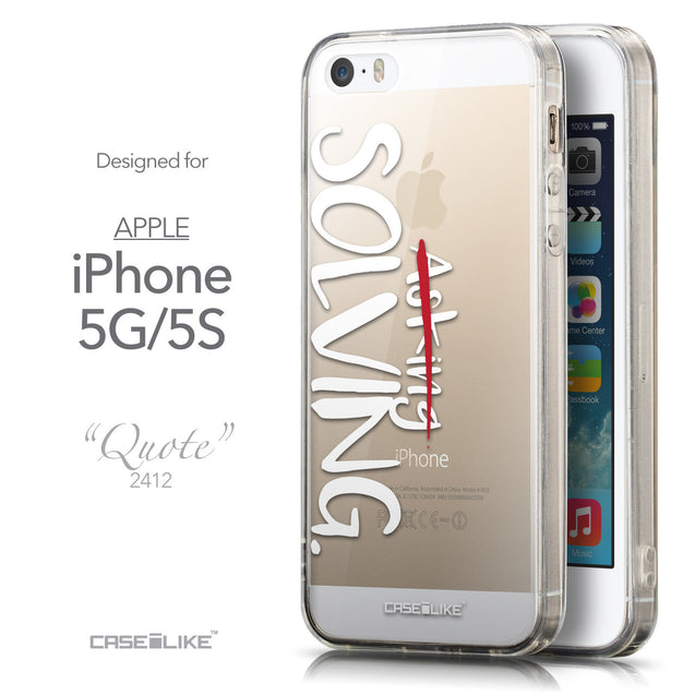 Front & Side View - CASEiLIKE Apple iPhone 5GS back cover Quote 2412