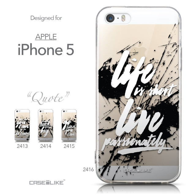 Collection - CASEiLIKE Apple iPhone 5GS back cover Quote 2416