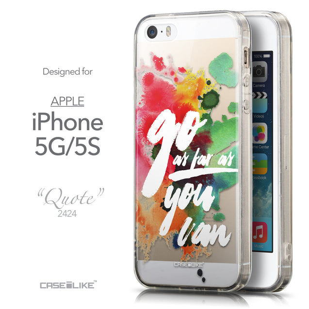 Front & Side View - CASEiLIKE Apple iPhone 5GS back cover Quote 2424