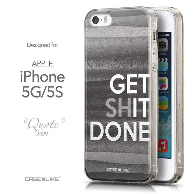 Front & Side View - CASEiLIKE Apple iPhone 5GS back cover Quote 2429