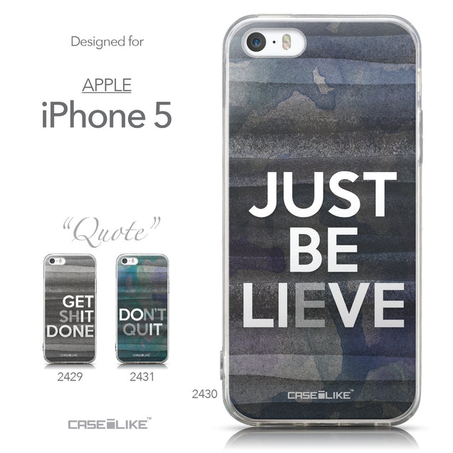 Collection - CASEiLIKE Apple iPhone 5GS back cover Quote 2430