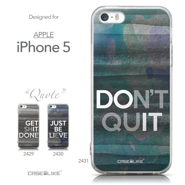 Collection - CASEiLIKE Apple iPhone 5GS back cover Quote 2431