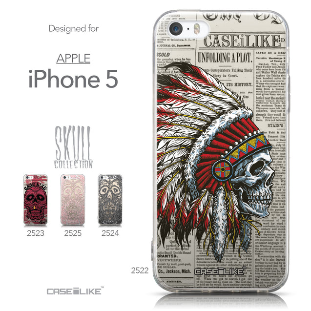 Collection - CASEiLIKE Apple iPhone 5GS back cover Art of Skull 2522
