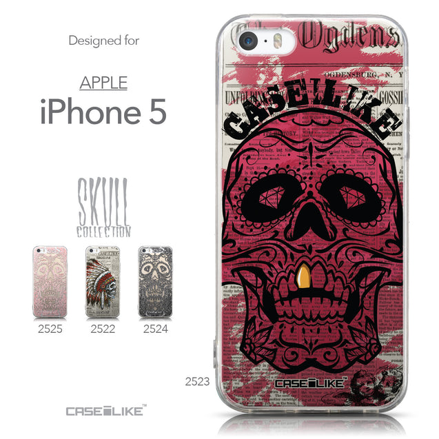 Collection - CASEiLIKE Apple iPhone 5GS back cover Art of Skull 2523