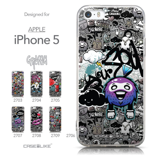 Collection - CASEiLIKE Apple iPhone 5GS back cover Graffiti 2706