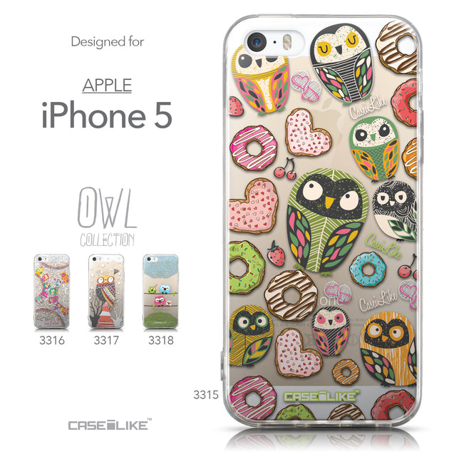 Collection - CASEiLIKE Apple iPhone 5GS back cover Owl Graphic Design 3315