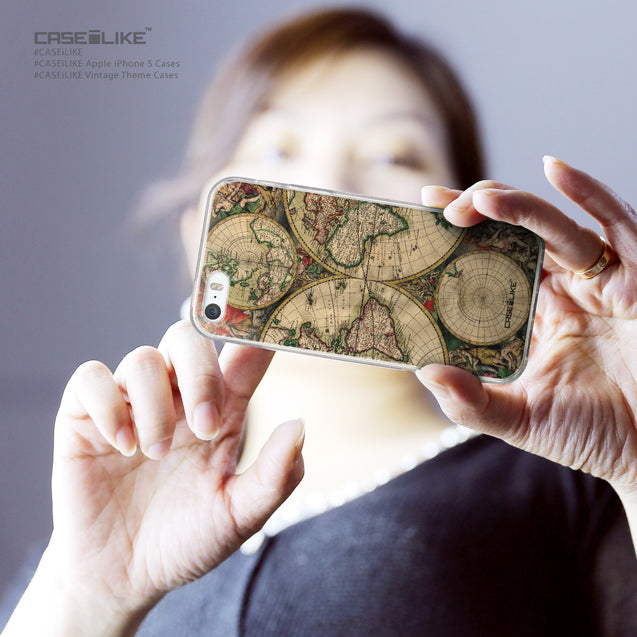 Share - CASEiLIKE Apple iPhone 5GS back cover World Map Vintage 4607