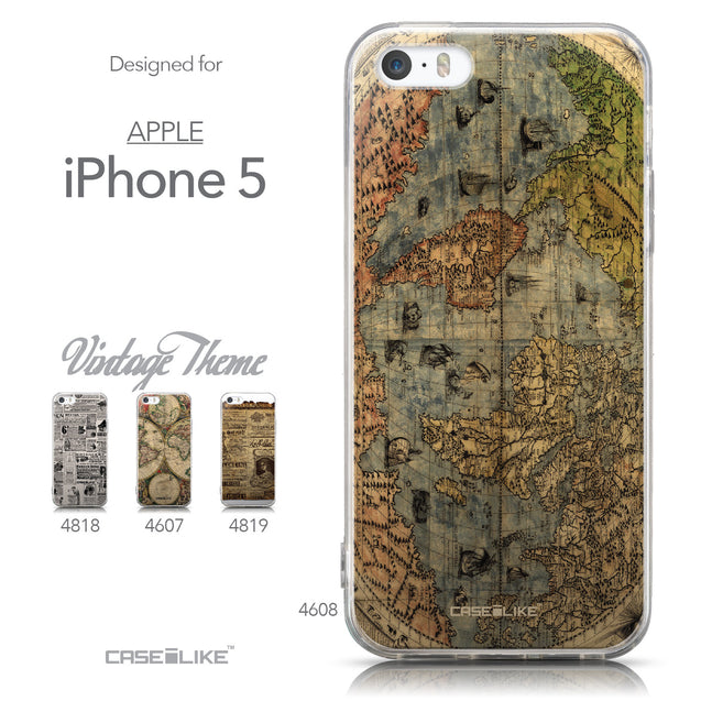 Collection - CASEiLIKE Apple iPhone 5GS back cover World Map Vintage 4608