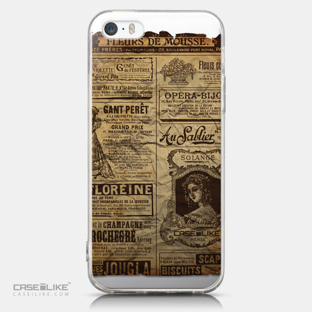 CASEiLIKE Apple iPhone 5GS back cover Vintage Newspaper Advertising 4819