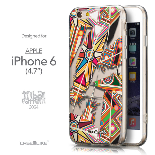 Front & Side View - CASEiLIKE Apple iPhone 6 back cover Indian 2054 Tribal Theme Pattern