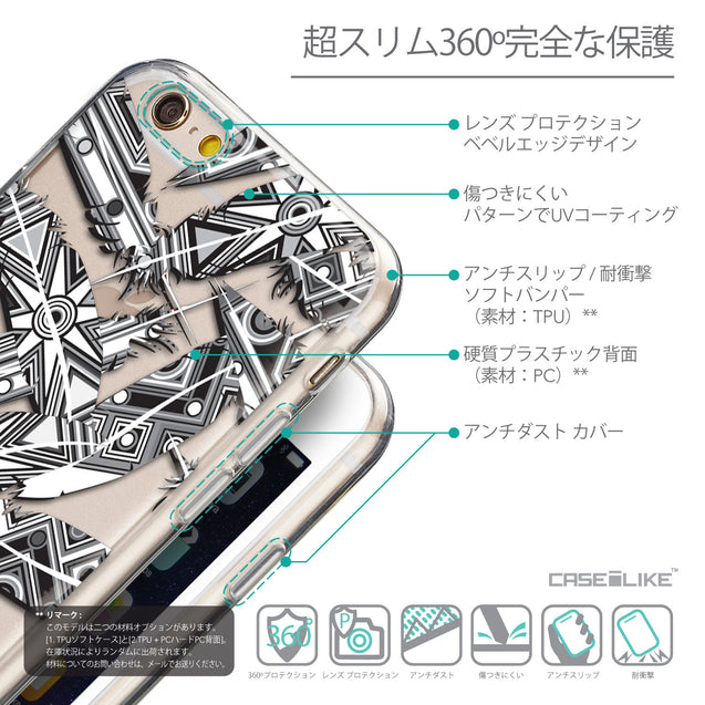 Details in Japanese - CASEiLIKE Apple iPhone 6 back cover Indian 2056 Tribal Theme Pattern
