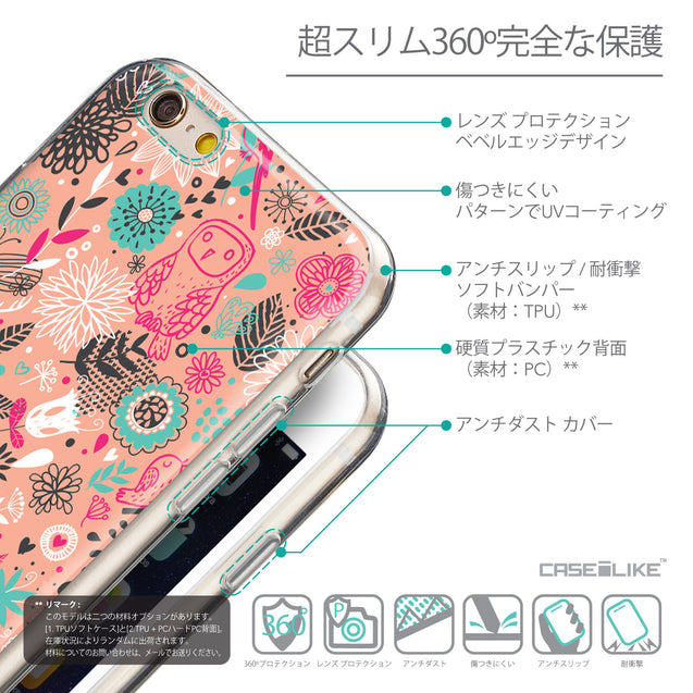 Details in Japanese - CASEiLIKE Apple iPhone 6 back cover Spring Forest Pink 2242