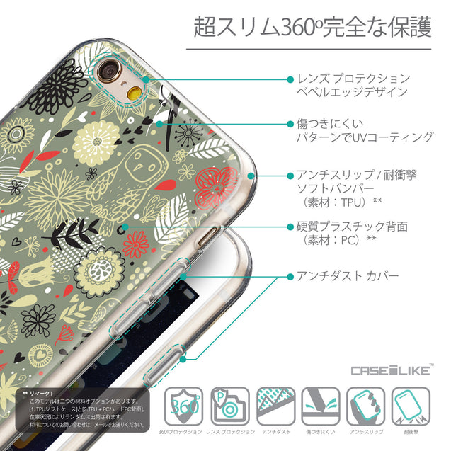 Details in Japanese - CASEiLIKE Apple iPhone 6 back cover Spring Forest Gray 2243