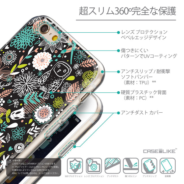 Details in Japanese - CASEiLIKE Apple iPhone 6 back cover Spring Forest Black 2244