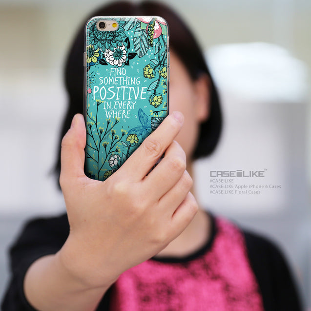 Share - CASEiLIKE Apple iPhone 6 back cover Blooming Flowers Turquoise 2249