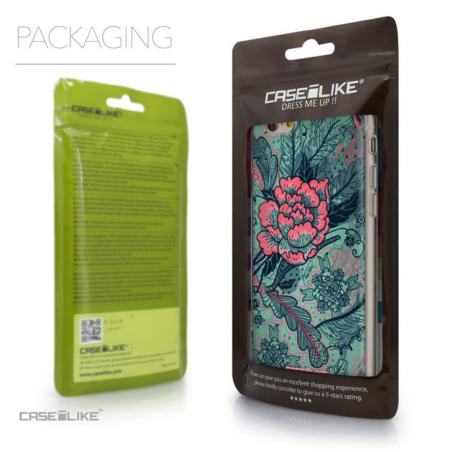 Packaging - CASEiLIKE Apple iPhone 6 back cover Vintage Roses and Feathers Turquoise 2253