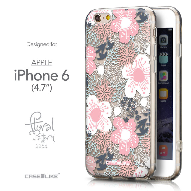 Front & Side View - CASEiLIKE Apple iPhone 6 back cover Japanese Floral 2255