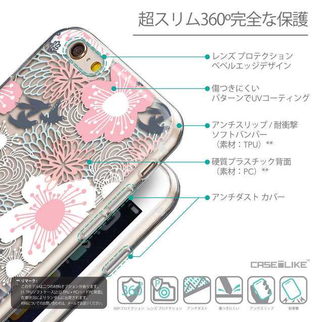 Details in Japanese - CASEiLIKE Apple iPhone 6 back cover Japanese Floral 2255