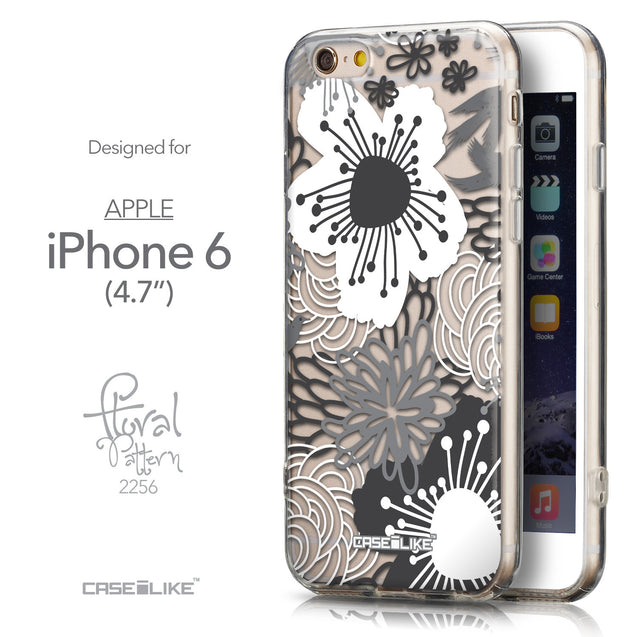 Front & Side View - CASEiLIKE Apple iPhone 6 back cover Japanese Floral 2256
