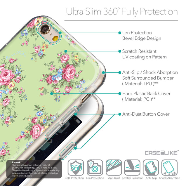 Details in English - CASEiLIKE Apple iPhone 6 back cover Floral Rose Classic 2262