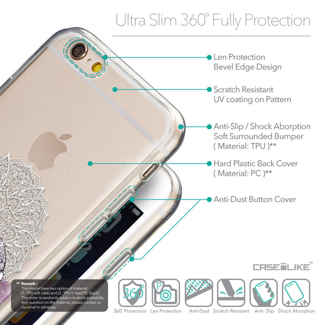 Details in English - CASEiLIKE Apple iPhone 6 back cover Mandala Art 2301