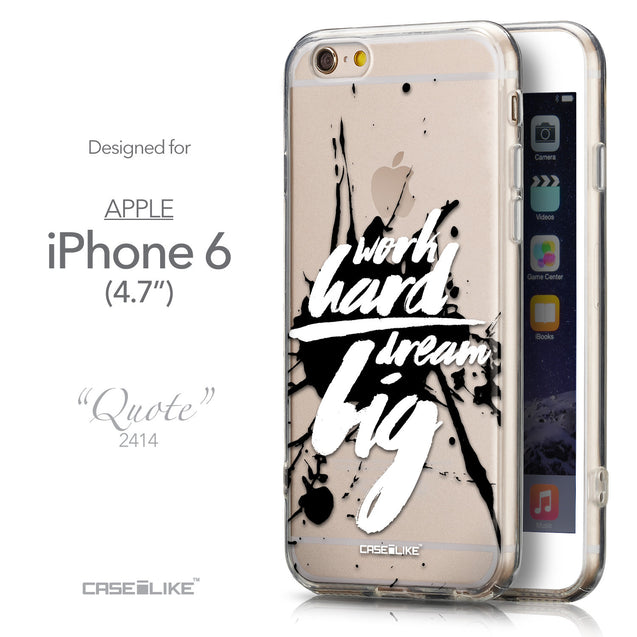 Front & Side View - CASEiLIKE Apple iPhone 6 back cover Quote 2414