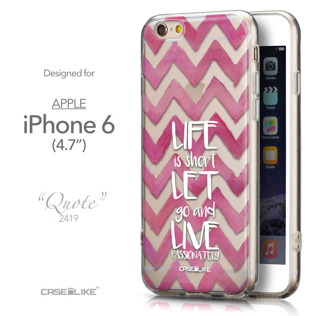 Front & Side View - CASEiLIKE Apple iPhone 6 back cover Quote 2419