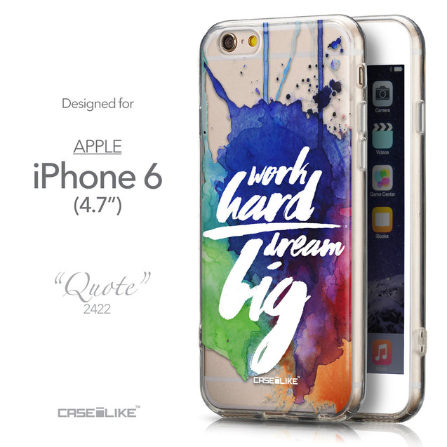 Front & Side View - CASEiLIKE Apple iPhone 6 back cover Quote 2422