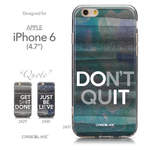 Collection - CASEiLIKE Apple iPhone 6 back cover Quote 2431