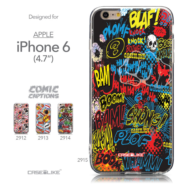 Collection - CASEiLIKE Apple iPhone 6 back cover Comic Captions Black 2915