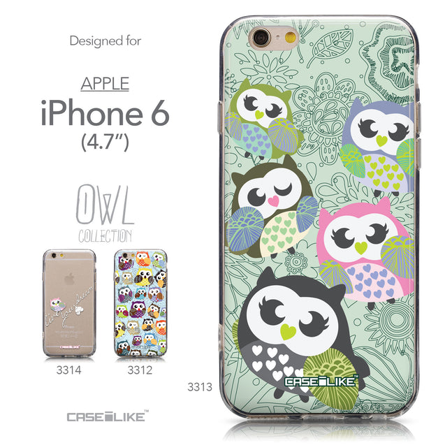 Collection - CASEiLIKE Apple iPhone 6 back cover Owl Graphic Design 3313