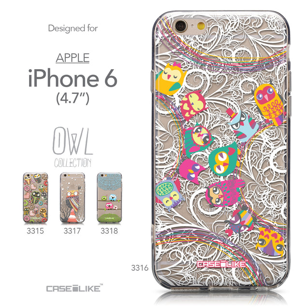 Collection - CASEiLIKE Apple iPhone 6 back cover Owl Graphic Design 3316