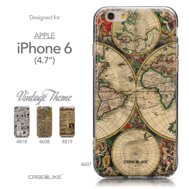 Collection - CASEiLIKE Apple iPhone 6 back cover World Map Vintage 4607