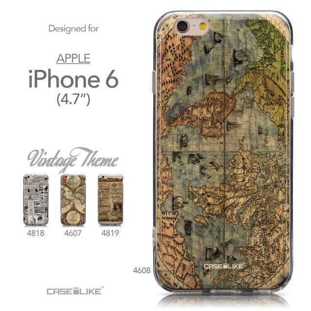 Collection - CASEiLIKE Apple iPhone 6 back cover World Map Vintage 4608