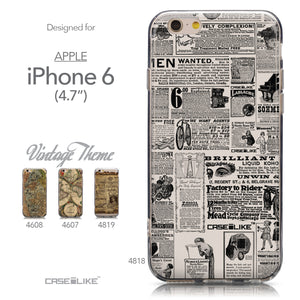 Collection - CASEiLIKE Apple iPhone 6 back cover Vintage Newspaper Advertising 4818