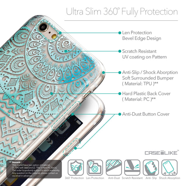 Details in English - CASEiLIKE Apple iPhone 6 Plus back cover Indian Line Art 2066