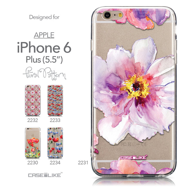 Collection - CASEiLIKE Apple iPhone 6 Plus back cover Watercolor Floral 2231
