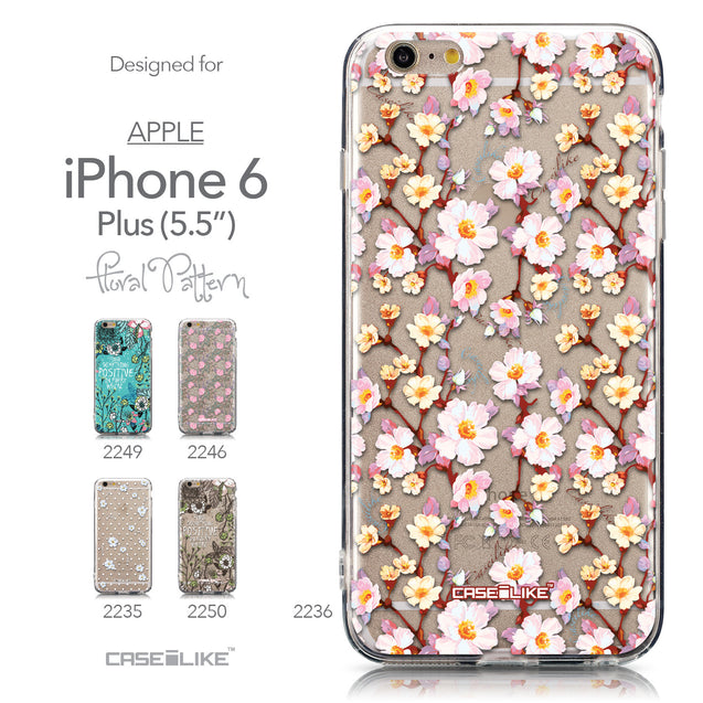 Collection - CASEiLIKE Apple iPhone 6 Plus back cover Watercolor Floral 2236