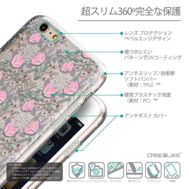 Details in Japanese - CASEiLIKE Apple iPhone 6 Plus back cover Flowers Herbs 2246