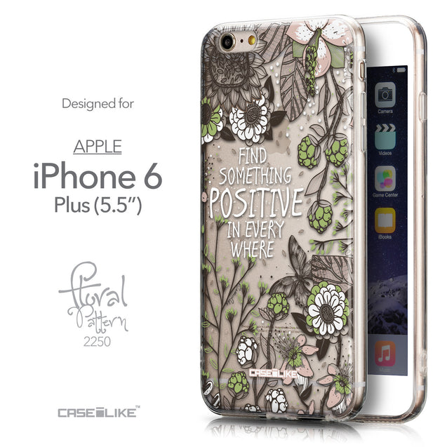 Front & Side View - CASEiLIKE Apple iPhone 6S / 6 Plus back cover Blooming Flowers 2250