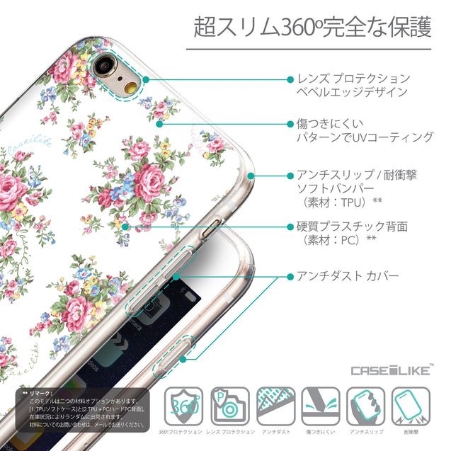 Details in Japanese - CASEiLIKE Apple iPhone 6 Plus back cover Floral Rose Classic 2260