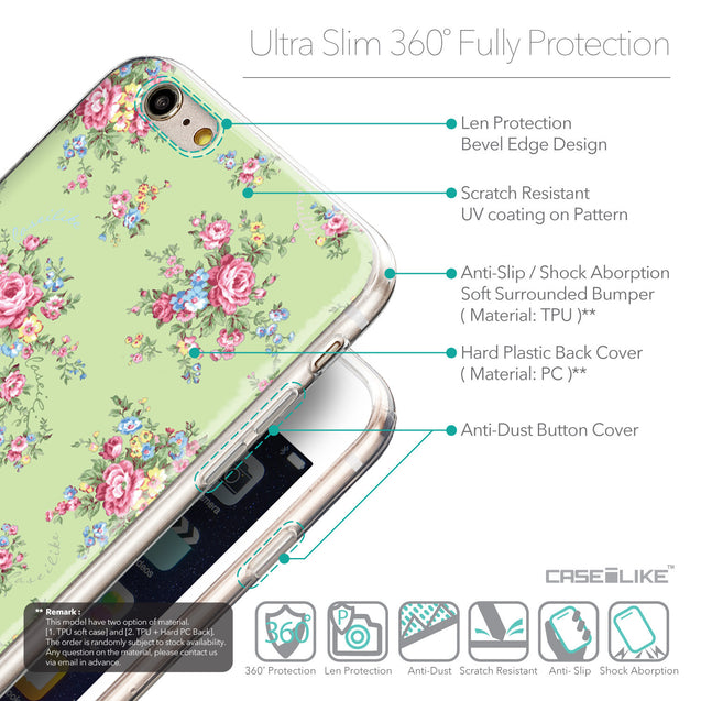 Details in English - CASEiLIKE Apple iPhone 6 Plus back cover Floral Rose Classic 2262